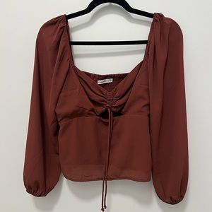 Abercrombie + Fitch Cinched Long Sleeve Top